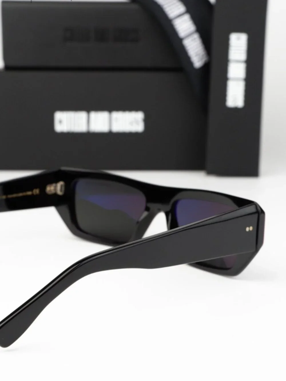 Cutler and Gross Men Sunglasses Black Red Rectangle CGSN1367 003 NEW AUTHENTIC